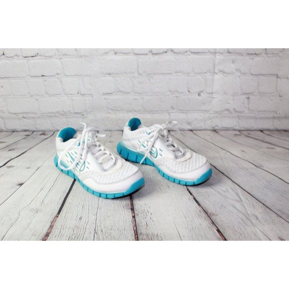 Nike White Leather Mesh Low Top Lace-up Sneakers Shoes Size 6 - Picture 3 of 9